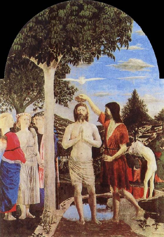 Piero della Francesca Gallery, London baptizes Christs France oil painting art